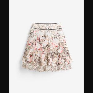 WHBM Floral Print Tiered Skirt